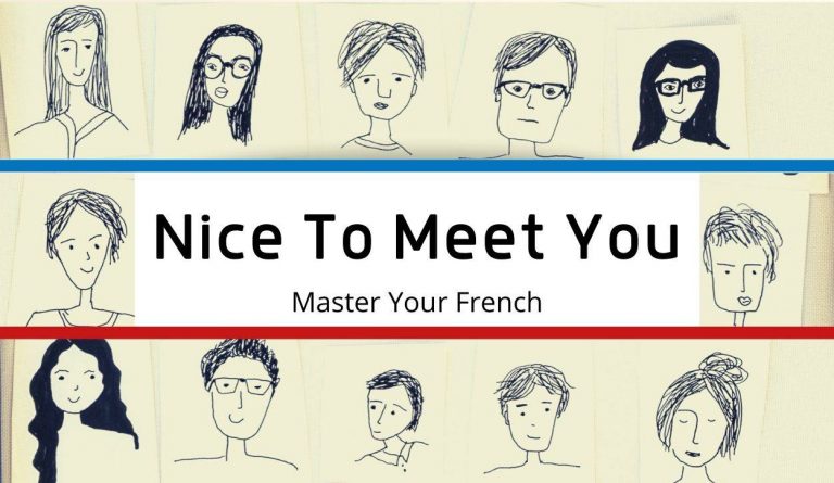 nice to meet you faces persons drawing french