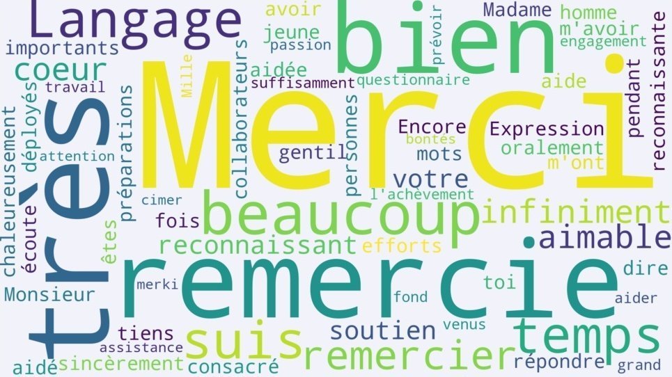 wordcloud for merci thank you in french