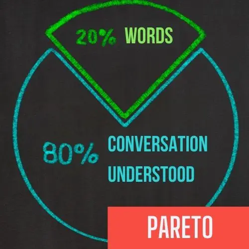 pareto law 80 20 to speak french