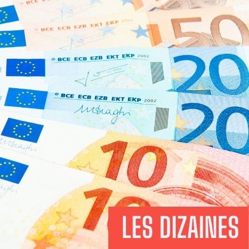 tens in french on euro banknotes 10 20 50