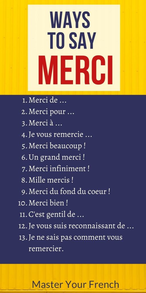 ways to say merci thank you in french