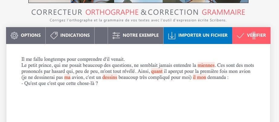 essay correct french