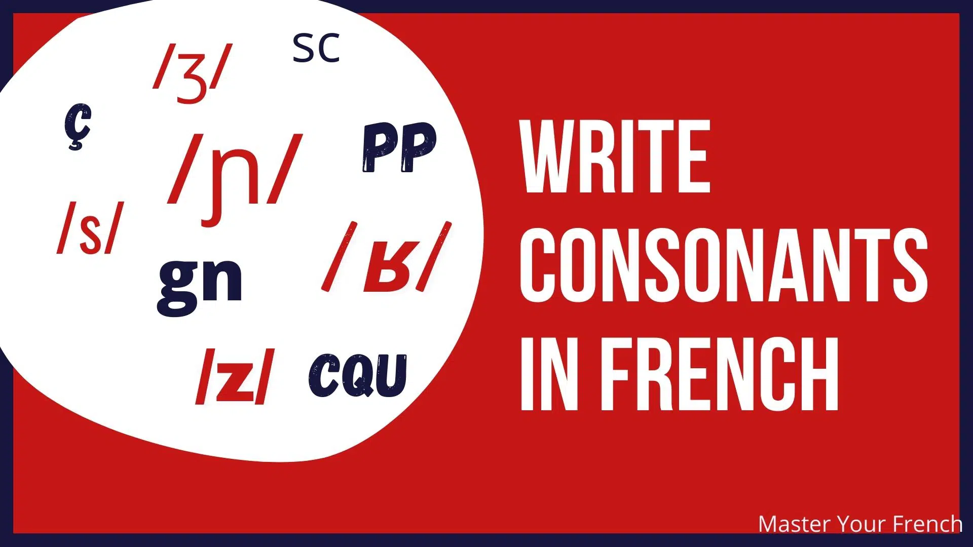 write consonants in french phonetic alphabet