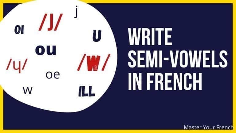 spell semi vowels in french